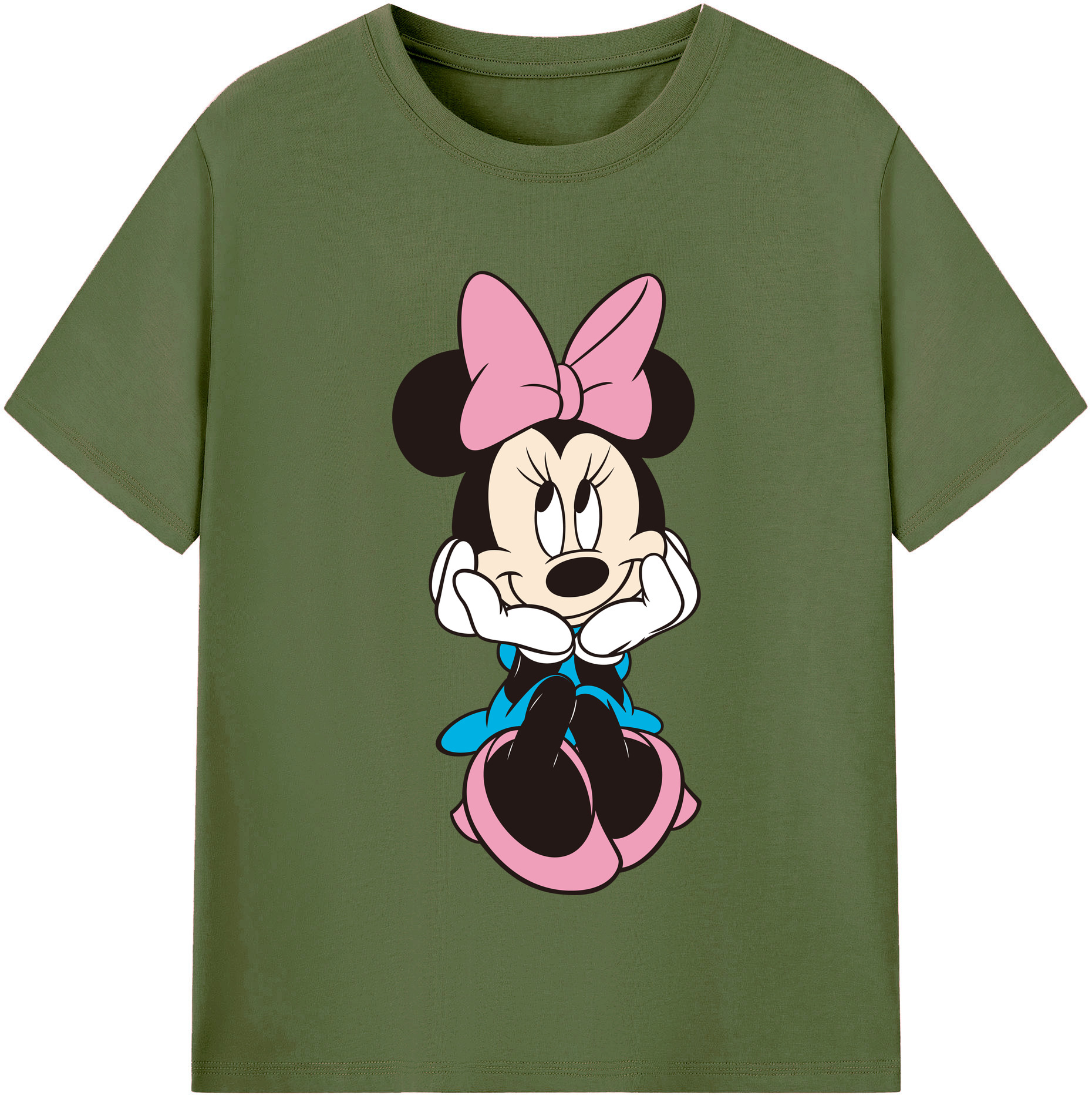 （画像用） ミッキーマウス Mickey Mouse 綿100％半袖Tシャツ（フロントプリント）